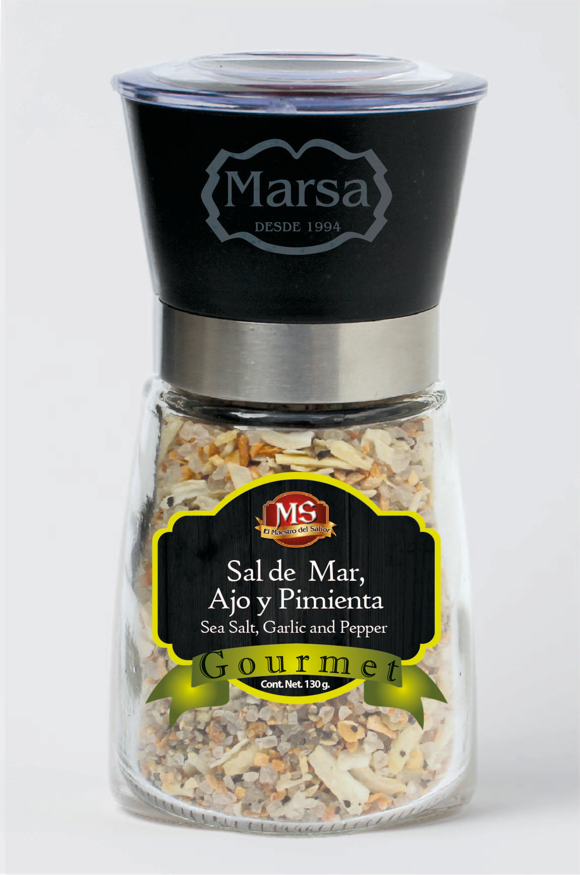 Sal de mar ajo y pimienta gourmet